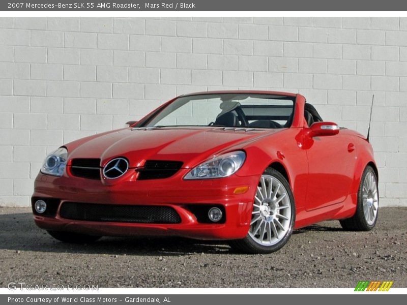 Mars Red / Black 2007 Mercedes-Benz SLK 55 AMG Roadster