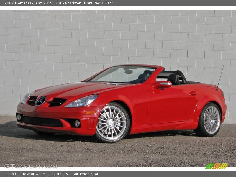 Mars Red / Black 2007 Mercedes-Benz SLK 55 AMG Roadster