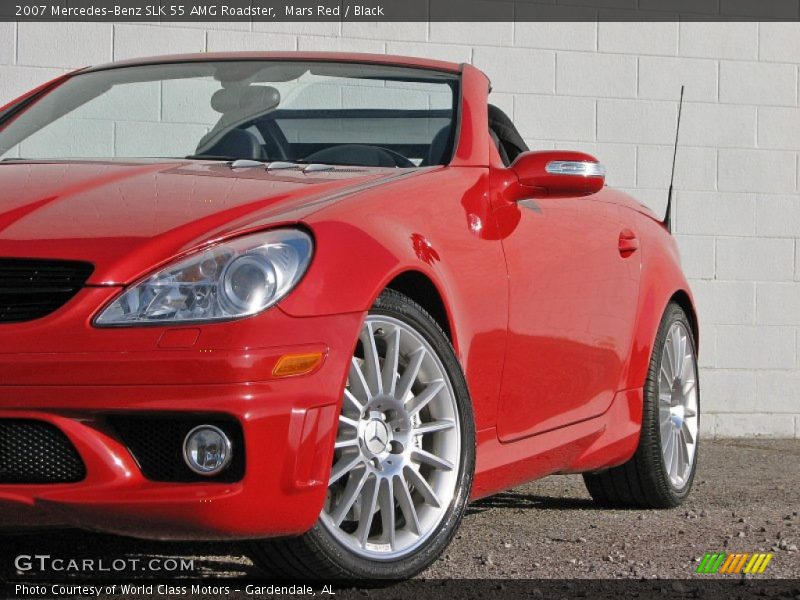 Mars Red / Black 2007 Mercedes-Benz SLK 55 AMG Roadster