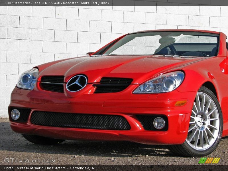 Mars Red / Black 2007 Mercedes-Benz SLK 55 AMG Roadster