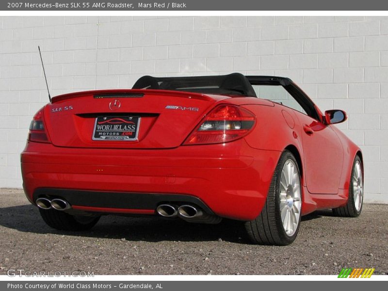 Mars Red / Black 2007 Mercedes-Benz SLK 55 AMG Roadster