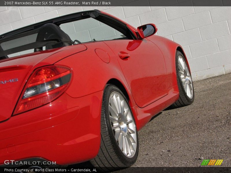 Mars Red / Black 2007 Mercedes-Benz SLK 55 AMG Roadster