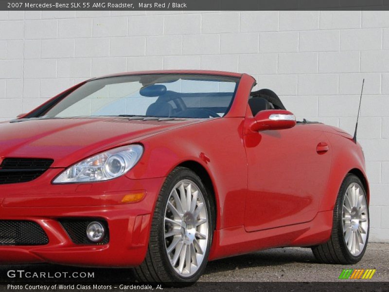 Mars Red / Black 2007 Mercedes-Benz SLK 55 AMG Roadster