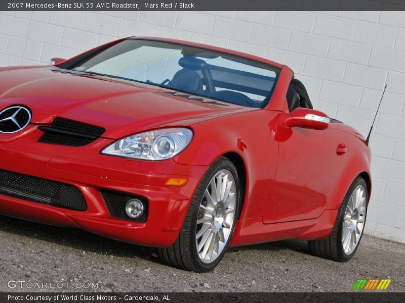 Mars Red / Black 2007 Mercedes-Benz SLK 55 AMG Roadster