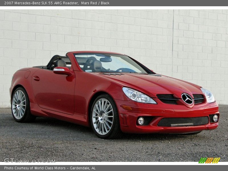 Mars Red / Black 2007 Mercedes-Benz SLK 55 AMG Roadster