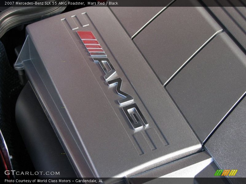 Mars Red / Black 2007 Mercedes-Benz SLK 55 AMG Roadster