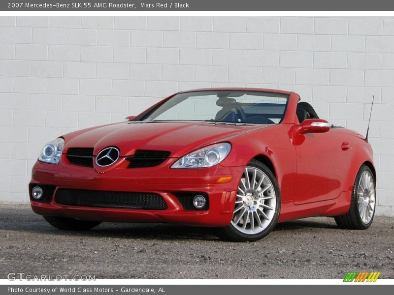 Mars Red / Black 2007 Mercedes-Benz SLK 55 AMG Roadster