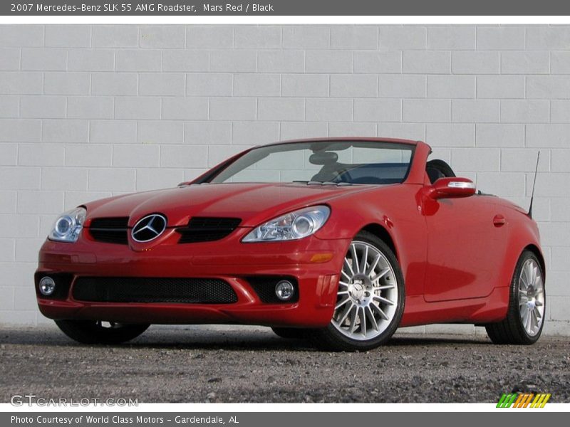 Mars Red / Black 2007 Mercedes-Benz SLK 55 AMG Roadster
