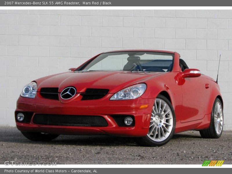 Mars Red / Black 2007 Mercedes-Benz SLK 55 AMG Roadster