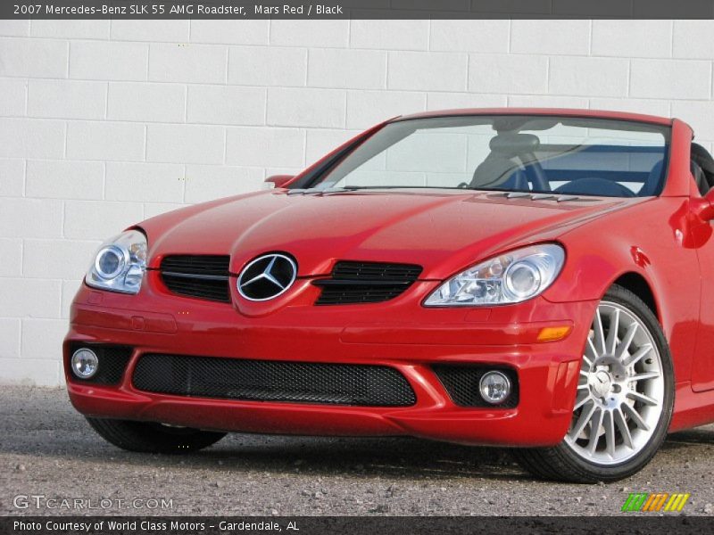 Mars Red / Black 2007 Mercedes-Benz SLK 55 AMG Roadster