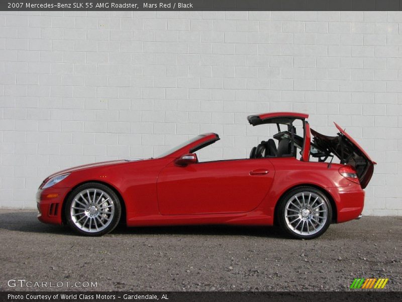 Mars Red / Black 2007 Mercedes-Benz SLK 55 AMG Roadster