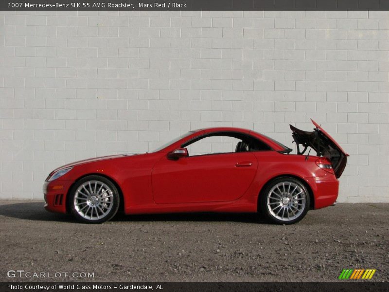 Mars Red / Black 2007 Mercedes-Benz SLK 55 AMG Roadster