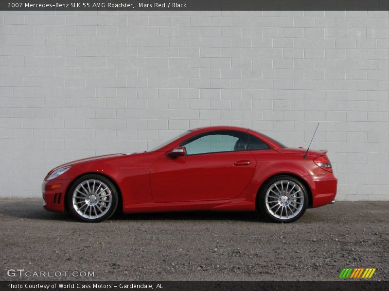 Mars Red / Black 2007 Mercedes-Benz SLK 55 AMG Roadster