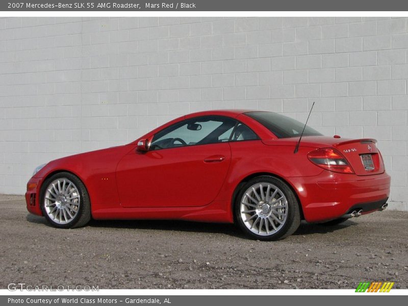 Mars Red / Black 2007 Mercedes-Benz SLK 55 AMG Roadster
