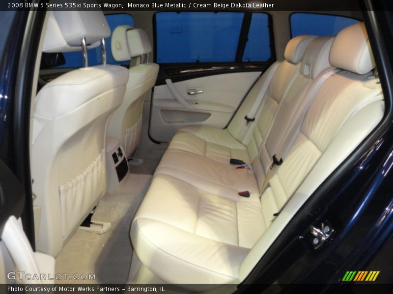 Monaco Blue Metallic / Cream Beige Dakota Leather 2008 BMW 5 Series 535xi Sports Wagon