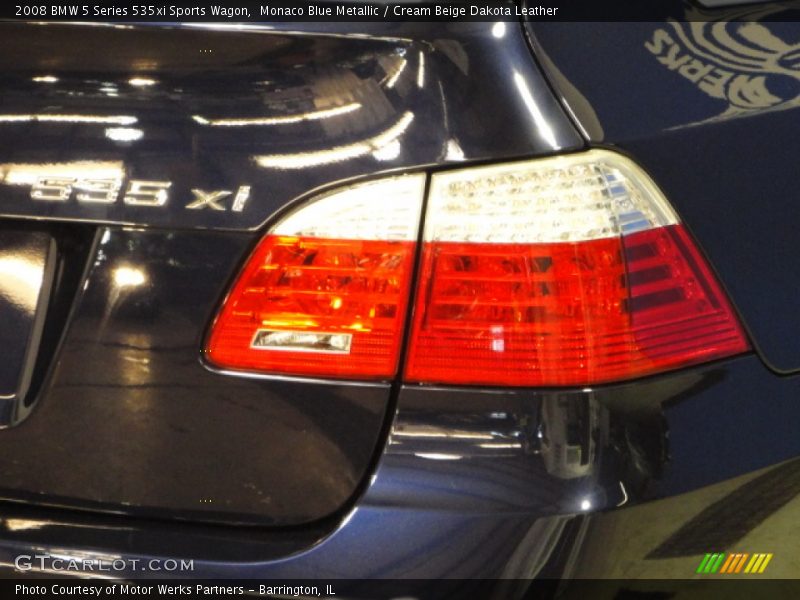 Monaco Blue Metallic / Cream Beige Dakota Leather 2008 BMW 5 Series 535xi Sports Wagon