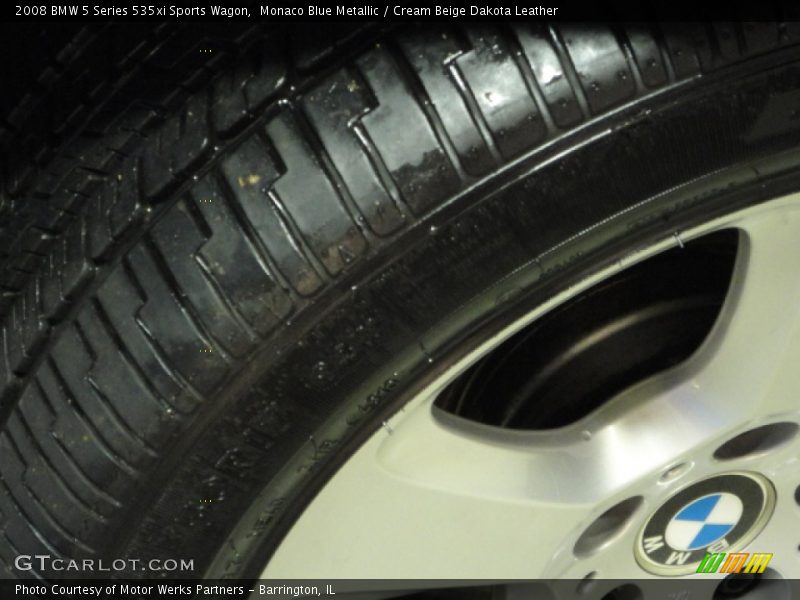 Monaco Blue Metallic / Cream Beige Dakota Leather 2008 BMW 5 Series 535xi Sports Wagon