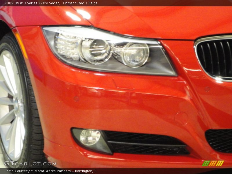 Crimson Red / Beige 2009 BMW 3 Series 328xi Sedan