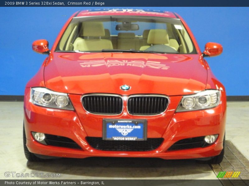 Crimson Red / Beige 2009 BMW 3 Series 328xi Sedan