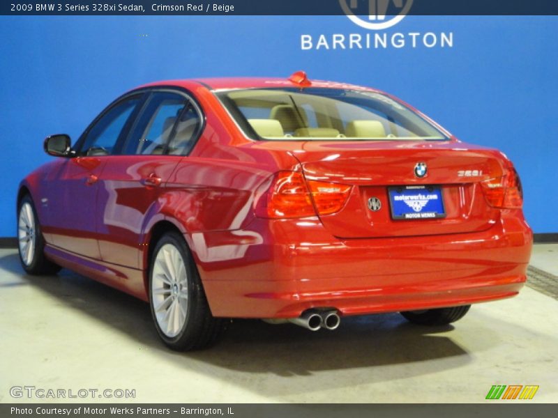Crimson Red / Beige 2009 BMW 3 Series 328xi Sedan