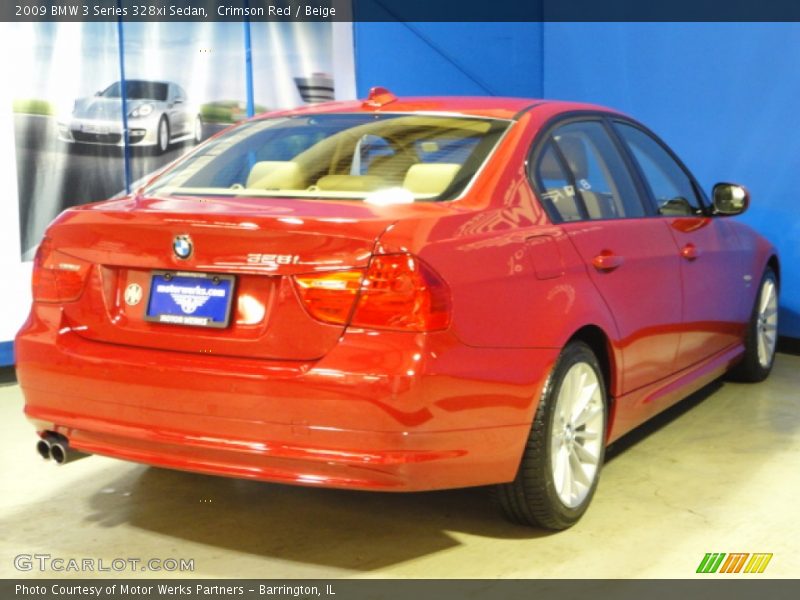 Crimson Red / Beige 2009 BMW 3 Series 328xi Sedan