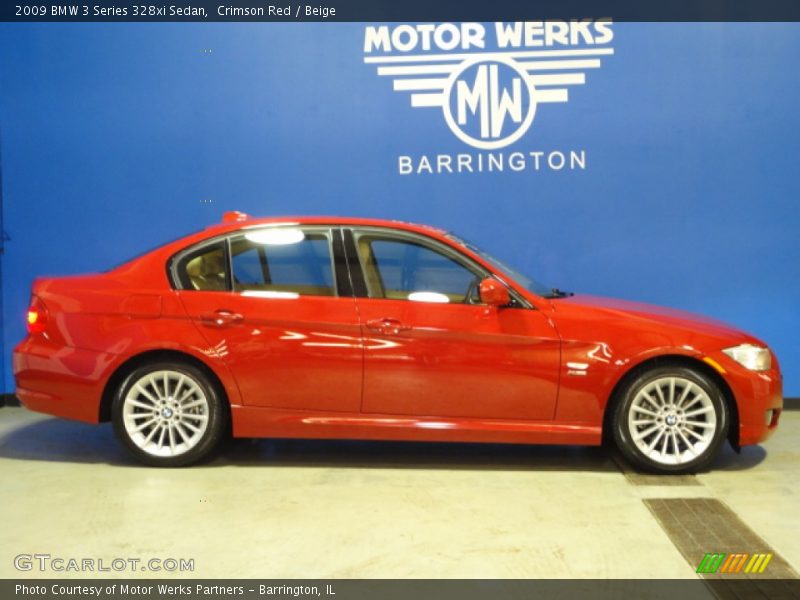 Crimson Red / Beige 2009 BMW 3 Series 328xi Sedan