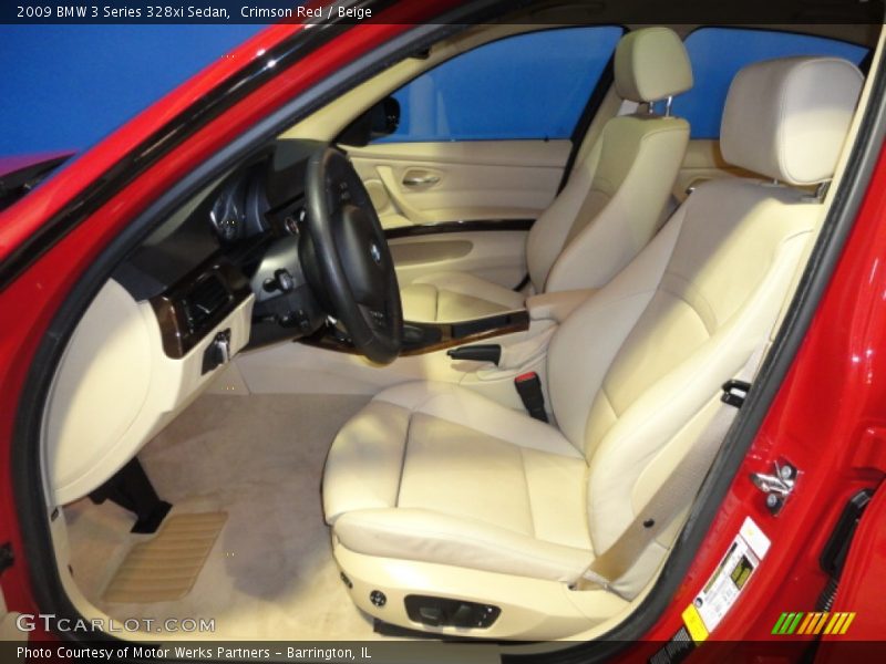 Crimson Red / Beige 2009 BMW 3 Series 328xi Sedan