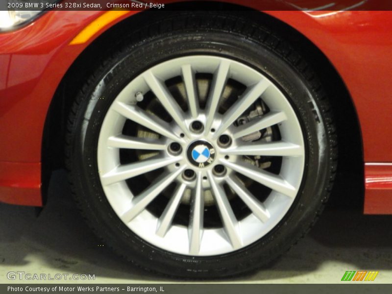 Crimson Red / Beige 2009 BMW 3 Series 328xi Sedan