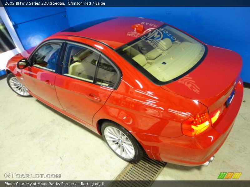Crimson Red / Beige 2009 BMW 3 Series 328xi Sedan