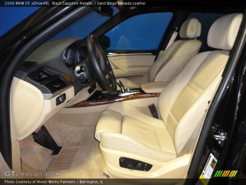 Black Sapphire Metallic / Sand Beige Nevada Leather 2009 BMW X5 xDrive48i