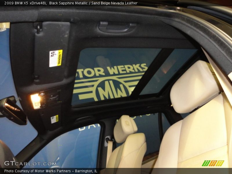 Black Sapphire Metallic / Sand Beige Nevada Leather 2009 BMW X5 xDrive48i
