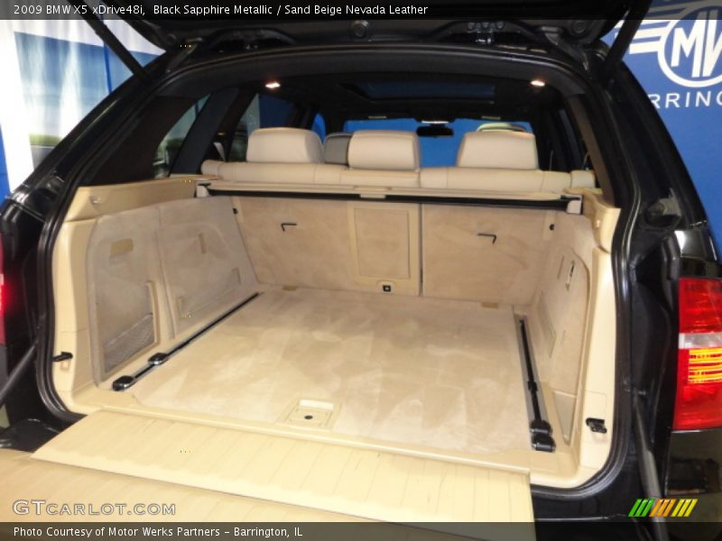 Black Sapphire Metallic / Sand Beige Nevada Leather 2009 BMW X5 xDrive48i