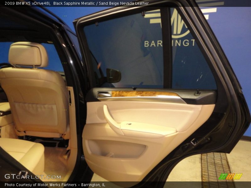 Black Sapphire Metallic / Sand Beige Nevada Leather 2009 BMW X5 xDrive48i