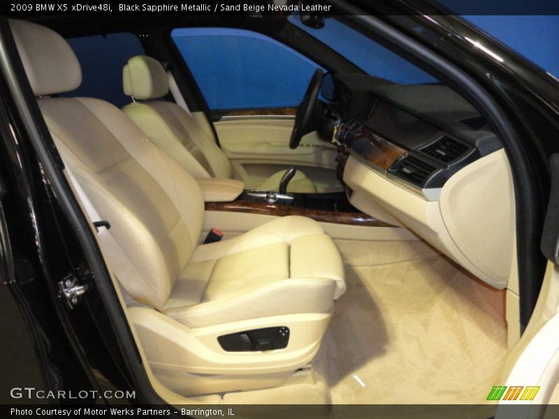 Black Sapphire Metallic / Sand Beige Nevada Leather 2009 BMW X5 xDrive48i