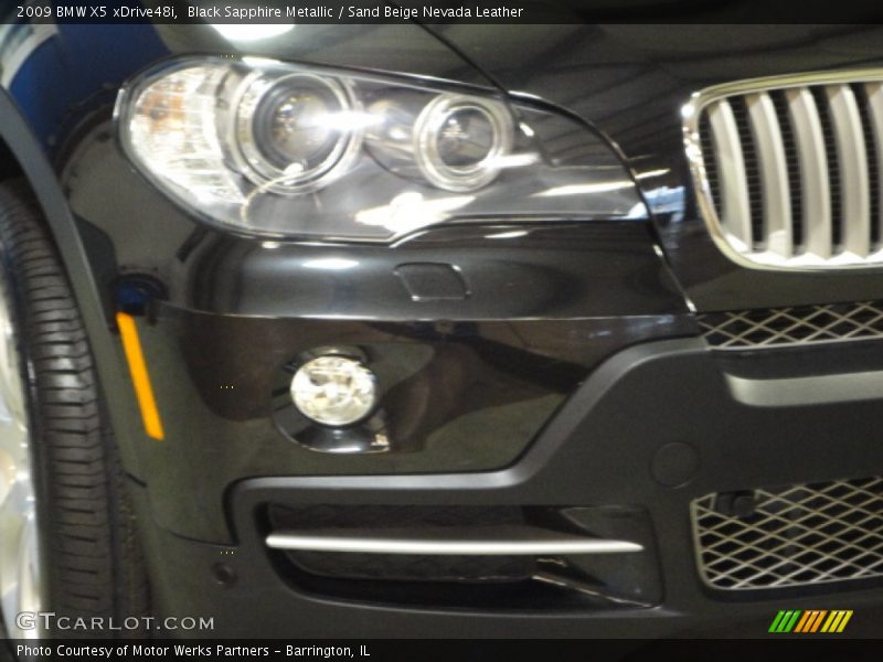 Black Sapphire Metallic / Sand Beige Nevada Leather 2009 BMW X5 xDrive48i