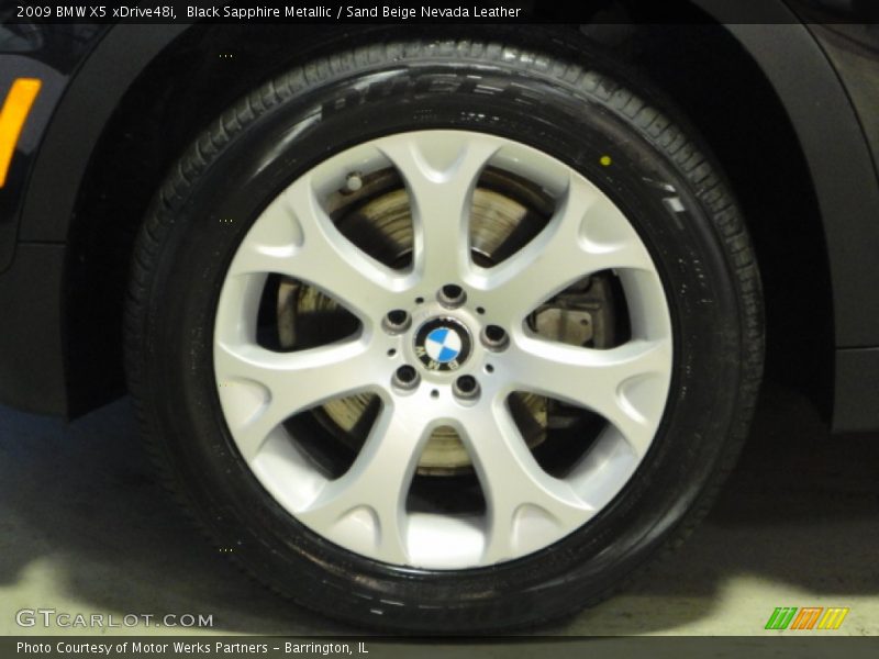 Black Sapphire Metallic / Sand Beige Nevada Leather 2009 BMW X5 xDrive48i