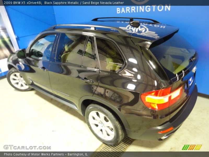 Black Sapphire Metallic / Sand Beige Nevada Leather 2009 BMW X5 xDrive48i