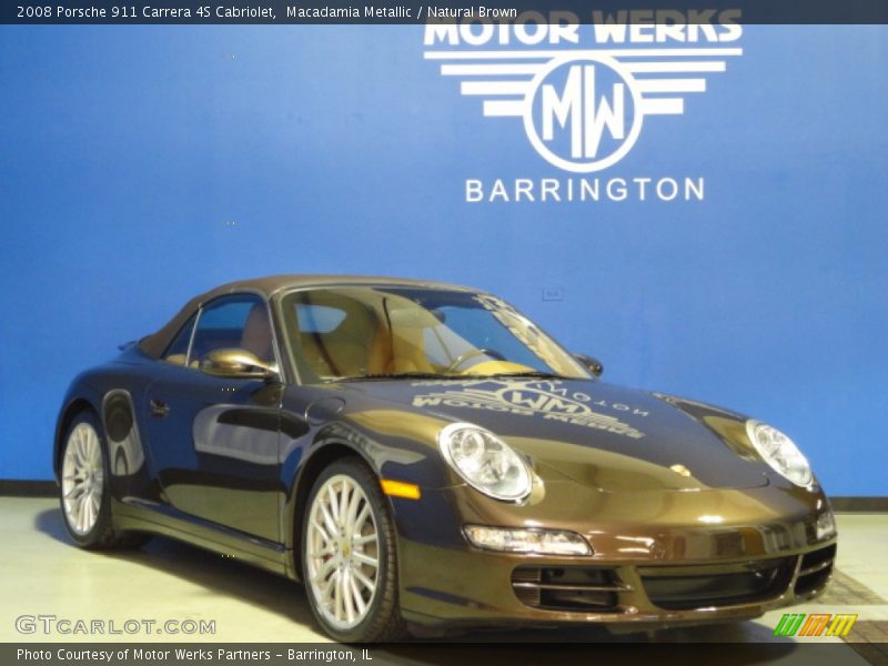 Macadamia Metallic / Natural Brown 2008 Porsche 911 Carrera 4S Cabriolet