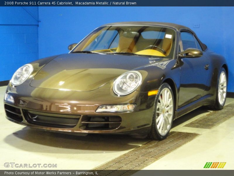 Macadamia Metallic / Natural Brown 2008 Porsche 911 Carrera 4S Cabriolet