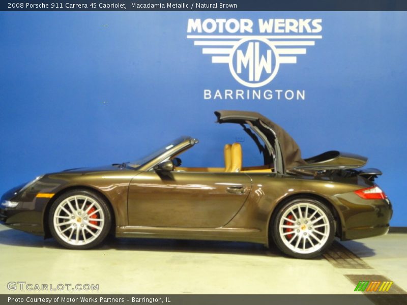 Macadamia Metallic / Natural Brown 2008 Porsche 911 Carrera 4S Cabriolet