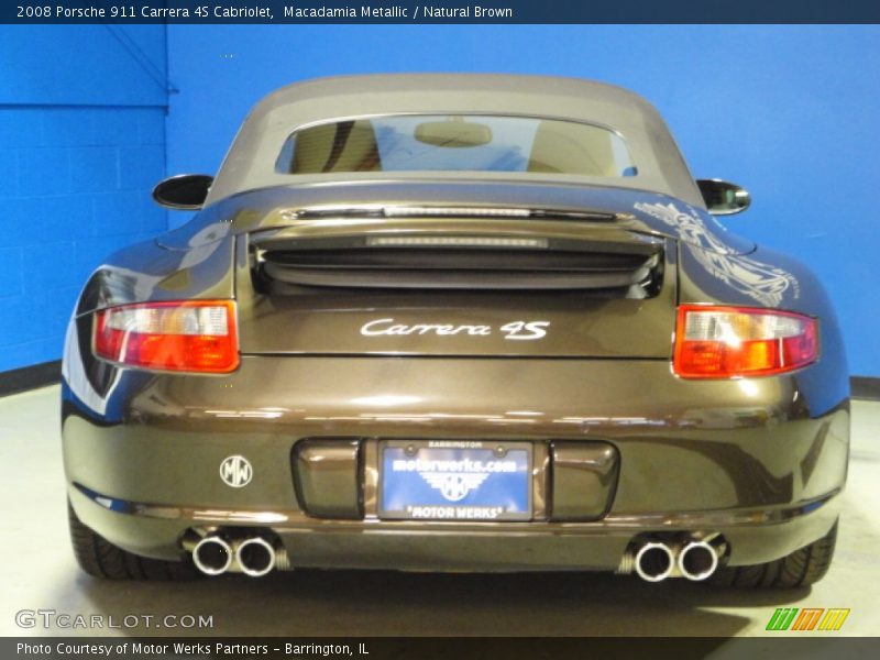 Macadamia Metallic / Natural Brown 2008 Porsche 911 Carrera 4S Cabriolet