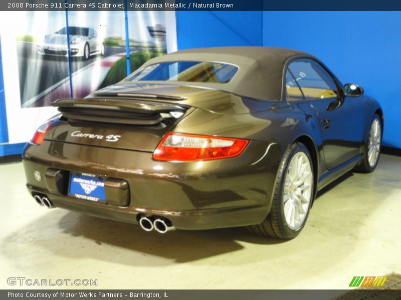 Macadamia Metallic / Natural Brown 2008 Porsche 911 Carrera 4S Cabriolet