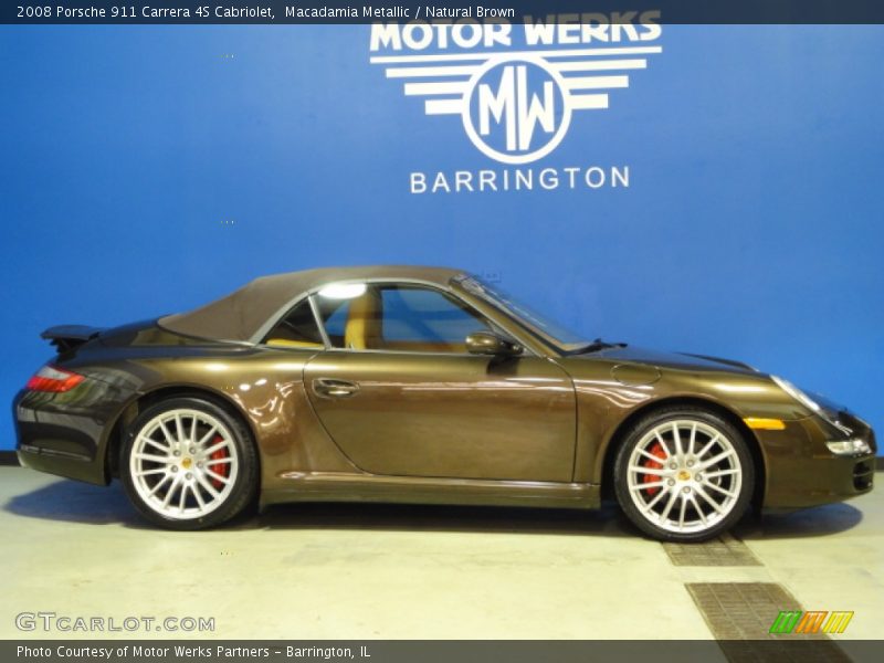 Macadamia Metallic / Natural Brown 2008 Porsche 911 Carrera 4S Cabriolet