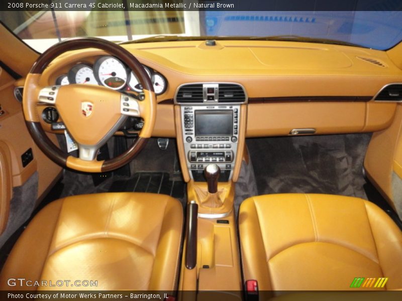 Macadamia Metallic / Natural Brown 2008 Porsche 911 Carrera 4S Cabriolet