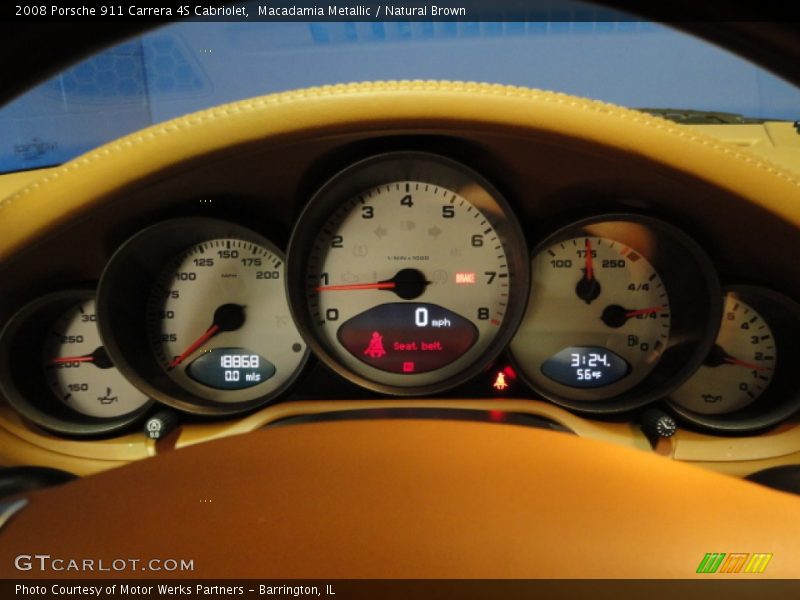 Macadamia Metallic / Natural Brown 2008 Porsche 911 Carrera 4S Cabriolet