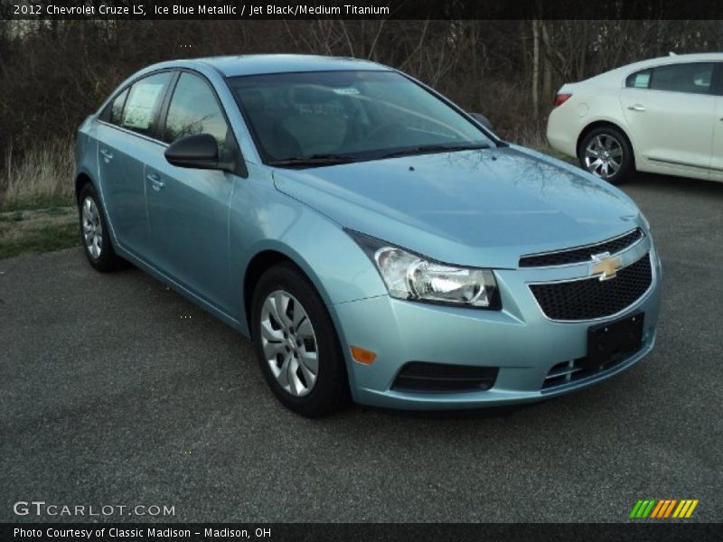 Ice Blue Metallic / Jet Black/Medium Titanium 2012 Chevrolet Cruze LS