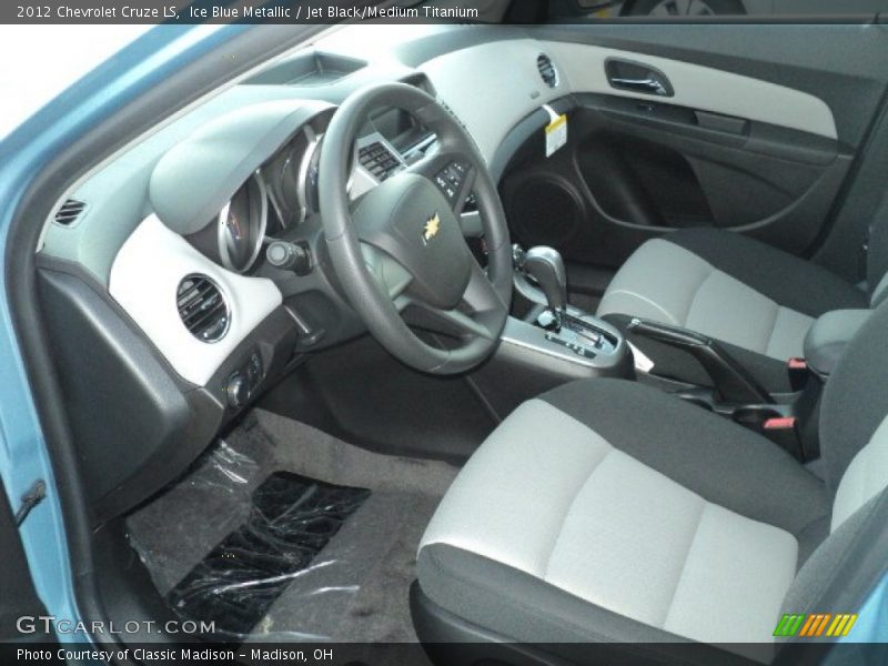 Ice Blue Metallic / Jet Black/Medium Titanium 2012 Chevrolet Cruze LS
