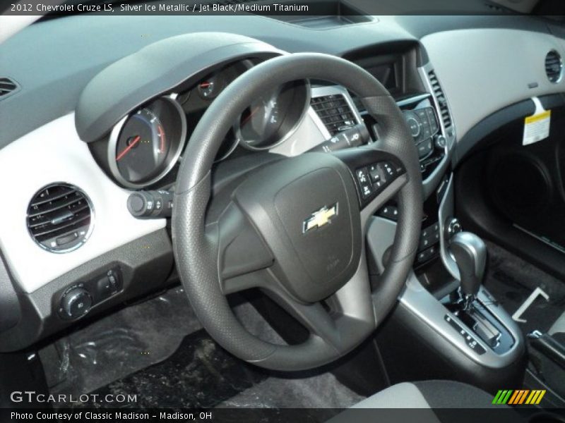 Silver Ice Metallic / Jet Black/Medium Titanium 2012 Chevrolet Cruze LS