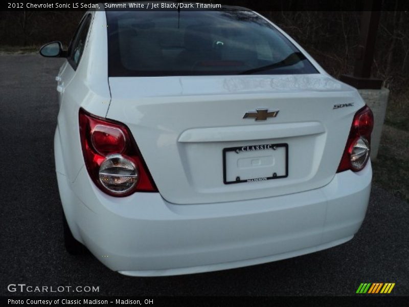 Summit White / Jet Black/Dark Titanium 2012 Chevrolet Sonic LS Sedan