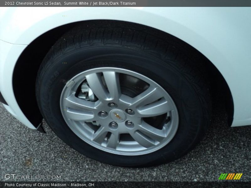Summit White / Jet Black/Dark Titanium 2012 Chevrolet Sonic LS Sedan